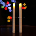 Smooth flameless real wax LED taper candle